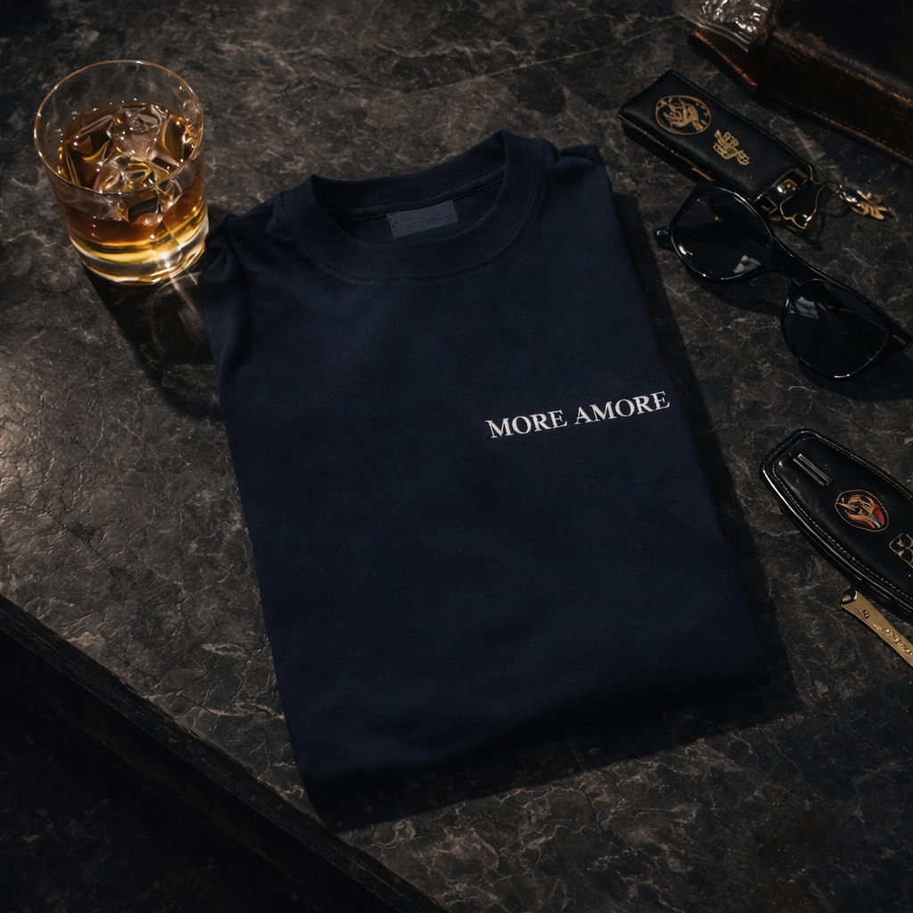 Love is proven, not promised Black/Navy T-Shirt