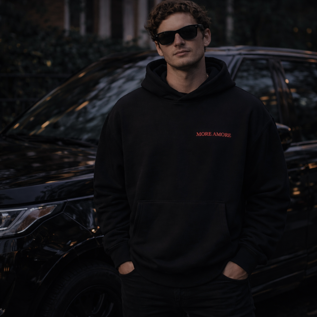 More Amore basic Black Hoodie