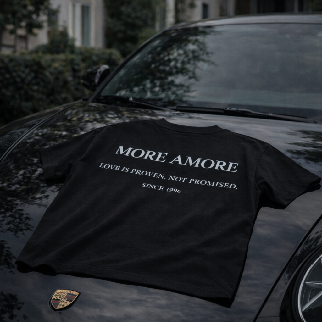 Love is proven, not promised Black/Navy T-Shirt