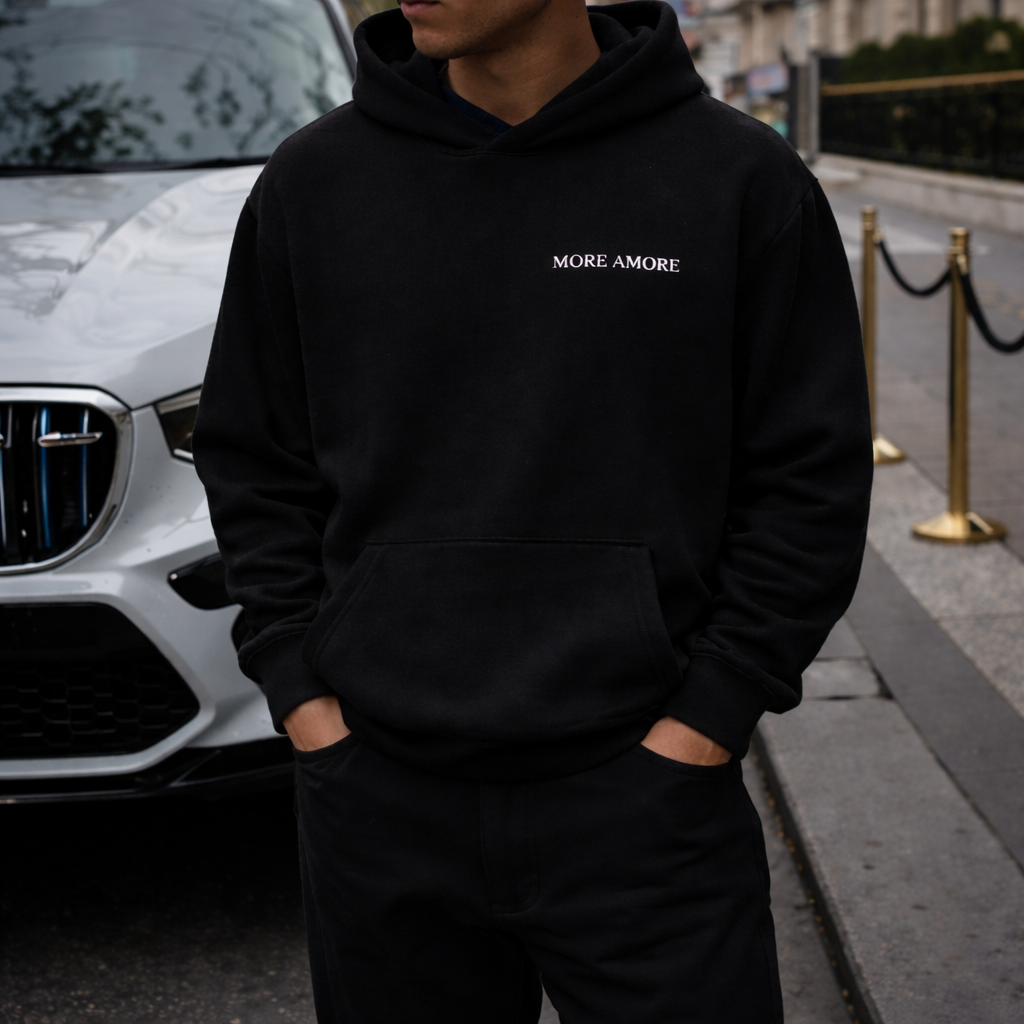 More Amore basic Black/Navy Hoodie